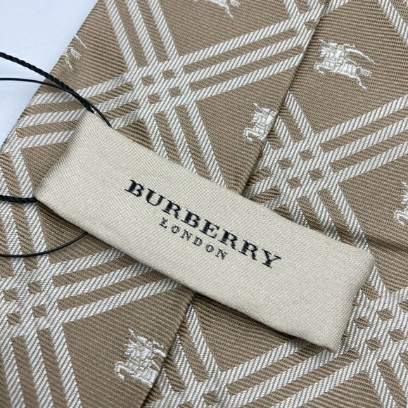 BURBERRY LONDON Burberry London Tie Plaid Horse Mark 100% Silk - Picture 5 of 10
